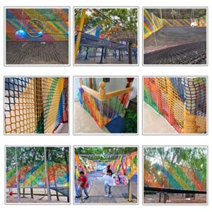 KACQIHTU Rope Net Kids Safety Netting Stair Balcony Railing Child Safety Net Playground Netting Patio Fence Protection Net Pet Toy Anti-Fall Rope Netting Multicolour