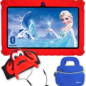 Contixo V8 Tablet for Kids and H1Kid's Fleece Headphones Bundle, Come with Sleeve Bag, Learning Tablet, Parental Control Family Link