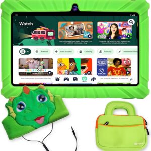 Contixo V8 Tablet for Kids and H1-Fox Kid's Fleece Headphones (Fox) Bundle, Come with Sleeve Bag,Learning Tablet, Parental Control Family Link