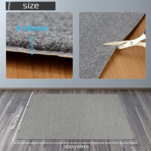 Office Chair Mat for Hardwood Floor, 55" × 35" Office Gaming Computer Desk Chair Mat, Dirt Resistant & Easy to Clean Light Gray