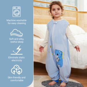 MICHLEY Baby Sleeveless Zipper Sleeping Bag, Autumn Winter Sleeping Sack Polyester Wearable Blankets for Toddler Boy Girl, Dinosaur, M