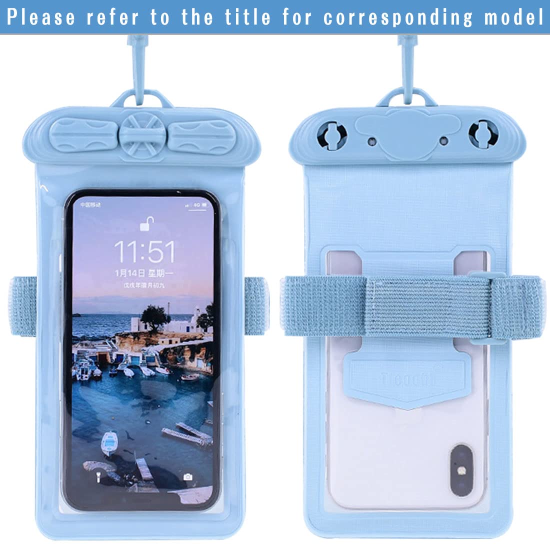 Vaxson Phone Case, Compatible with Innioasis G1 MP3 Player Waterproof Pouch Dry Bag [ Not Screen Protector Film ] Blue