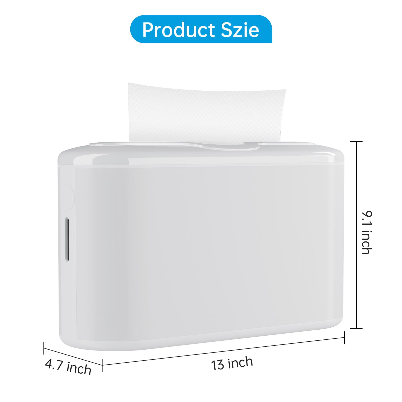 Xlxker Paper Towel Dispenser Countertop, Multifold Hand Towel Dispenser for Bedroom, Bathroom, Kitchen, Toilet (White)