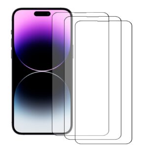 rackora tempered glass screen protector 2-pack compatible for iphone 14 pro max screen protector hd easy installation high definition anti-scratch anti-impact tempered glass film