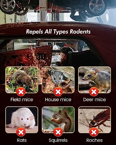 SEEKBIT Rodent Repellent Large, Cinnamon Peppermint Oil Repels Mice and Rats and Other Rodents, Mouse Repellent for Indoor Outdoor RV Closets Car Engines, House Pest Deterrent Keep Mice Out, 8 Pack