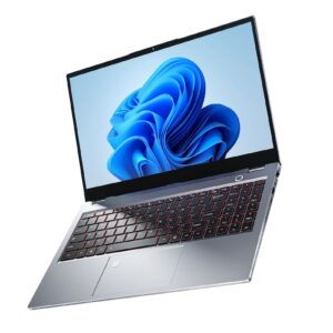 AMONIDA 15.6 Inch Laptop Backlit Keyboard Laptop Fingerprint Reader FHD IPS 8000mAh for Students (16+1TB US Plug)