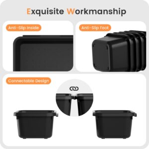 A-LuGei 【𝟯𝟮𝗣𝗖𝗦】 Plastic Desk Drawer Organizer Tray Divider Set, Makeup Organization and Storage Bin Container for Office Utensils Bathroom Kitchen Bedroom Gadget Tool Pantry Cosmetic Jewelry