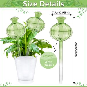 Sawowkuya 4 Pcs Plant Watering Globes, Cactus Self Watering Planter Insert，Glass Plant Watering Devices for Indoor and Outdoor Plants Accessories