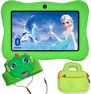 contixo v9 kids tablet and h1 kids headphones bundle, 7-inch hd, ages 3-7, toddler tablet with camera, parental control - android 10, 32gb
