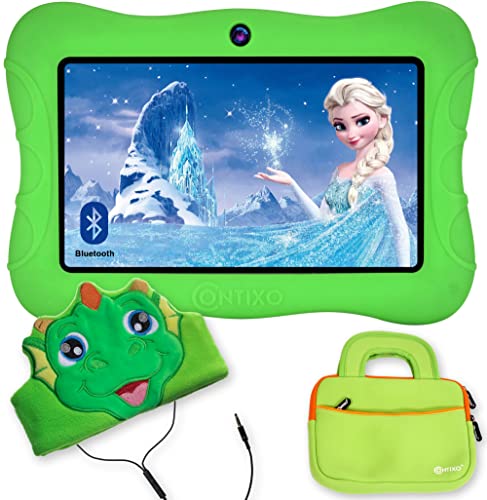 Contixo V9 Kids Tablet and H1 Kids Headphones Bundle, 7-inch HD, Ages 3-7, Toddler Tablet with Camera, Parental Control - Android 10, 32GB