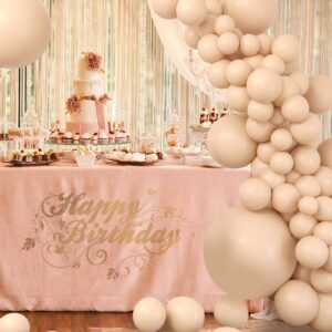 RUBFAC 116pcs Nude Balloons Different Sizes Beige Balloons Pack of 36 18 12 10 5 Inch for Garland Arch Retro Apricot Extra Large Balloons for Birthday Baby Showers Wedding Party Decoration