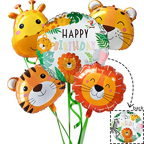 Safari Birthday Party Supplies Jungle Foil Balloon for Safari Jungle Theme Birthday Decorations