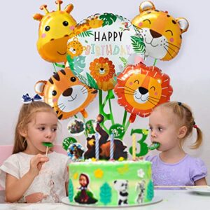 Safari Birthday Party Supplies Jungle Foil Balloon for Safari Jungle Theme Birthday Decorations