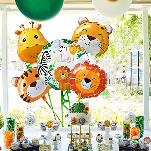 Safari Birthday Party Supplies Jungle Foil Balloon for Safari Jungle Theme Birthday Decorations