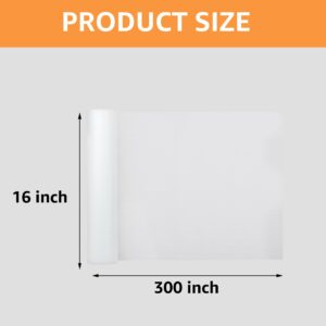 FLPMIX Shelf Liner Clear 16 inch Wide - Waterproof Pantry Cabinets Liners,Washable Easy to Cut Drawer Mat for Kitchens 16" X 300 Inch