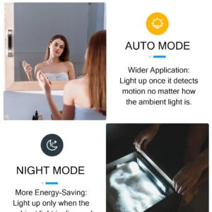 YIGER Under Cabinet Lights, Wireless Motion Sensor Light Indoor,10in LED White Lighting Rechargeable Battery Operated,4 Modes Night Light, Stick-On Magnetic Closet Lights for Kitchen, Hallway(2 Pack)