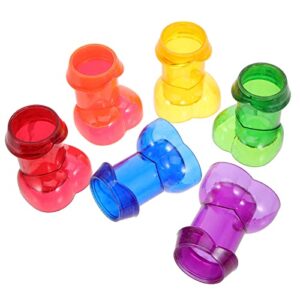 holidyoyo 6pcs funny wine glass 𝐏𝐞𝐧𝐢š shape whiskey glasses champagne glasses wine cup novelty drinking cup decoration for bars night clubs