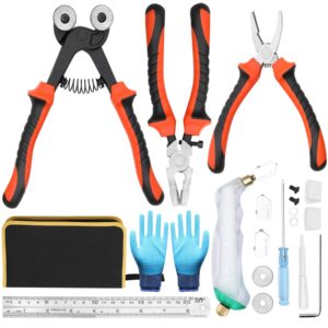 soroa 21pcs heavey duty mosaic glass running pliers kits-include mosaic wheeled glass nipper with replacement glass running pliers-breaker grozer plier with oil feed stained glass cutter tool set