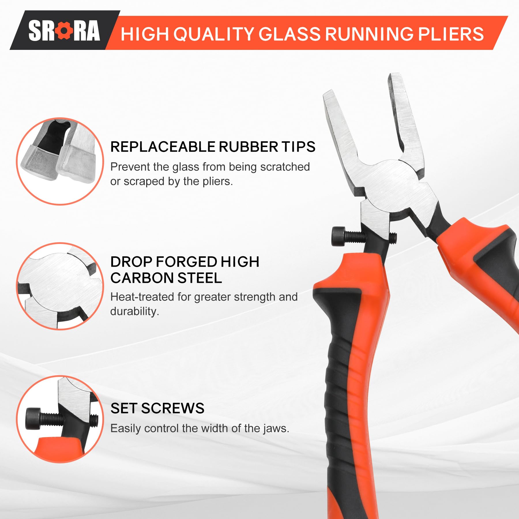 SOROA 21PCS Heavey Duty Mosaic Glass running pliers Kits-Include Mosaic Wheeled Glass Nipper with Replacement Glass Running Pliers-Breaker Grozer Plier with Oil Feed Stained Glass Cutter Tool Set