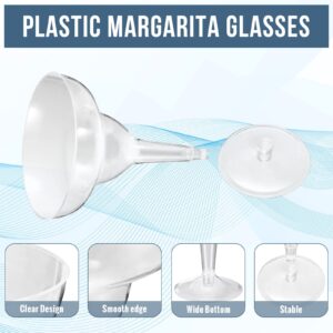 72 Pcs Plastic Margarita Glasses 8 oz Plastic Margarita Cups Mexican Theme Plastic Cocktail Glasses Shatterproof Disposable Cups Cocktail Cups for Cinco De Mayo Fiesta