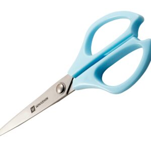 WHASHIN Scissors (737) - Multipurpose, Ultra Sharp Blade Shears, Softgrip, Stainless Steel Sewing, Comfort TPR Grip, Crafting Scissors for Office and Home (White)