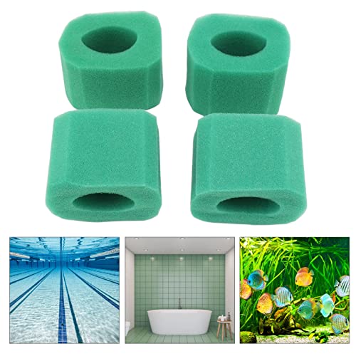 Naroote Filter Pump Cartridge Sponge, Filter Foam 4pcs Effective Filtration Replacement for Swimming Pools for Fish Tanks