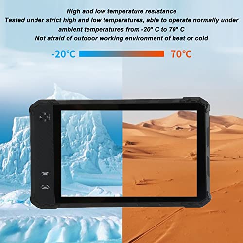 AMONIDA Outdoor Tablet PC, Tablet Front 500W Rear 1300W 100‑240V Support Memory Card Up to 256G Blutooth 5.0 10000mAh for Harsh Working Place (US Plug)