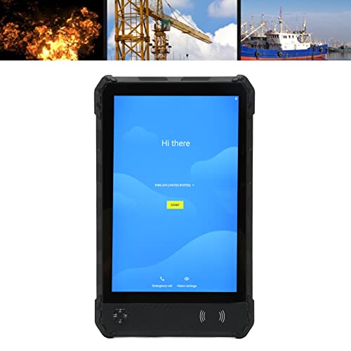 AMONIDA Outdoor Tablet PC, Tablet Front 500W Rear 1300W 100‑240V Support Memory Card Up to 256G Blutooth 5.0 10000mAh for Harsh Working Place (US Plug)