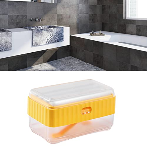 Qinlorgo Box, Bathroom Decorative Multifunctional Drainage Foaming Tray (Yellow)