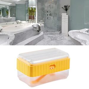 Qinlorgo Box, Bathroom Decorative Multifunctional Drainage Foaming Tray (Yellow)