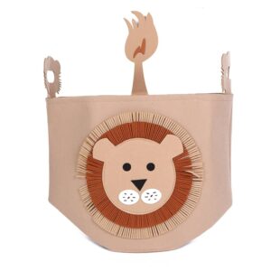 Foldable Animal Toy Storage/Box/Bin/Bucket/Chest/Basket/Organizer For Kids (14.57"x 11.81"x 11.81" inch) (Lion)