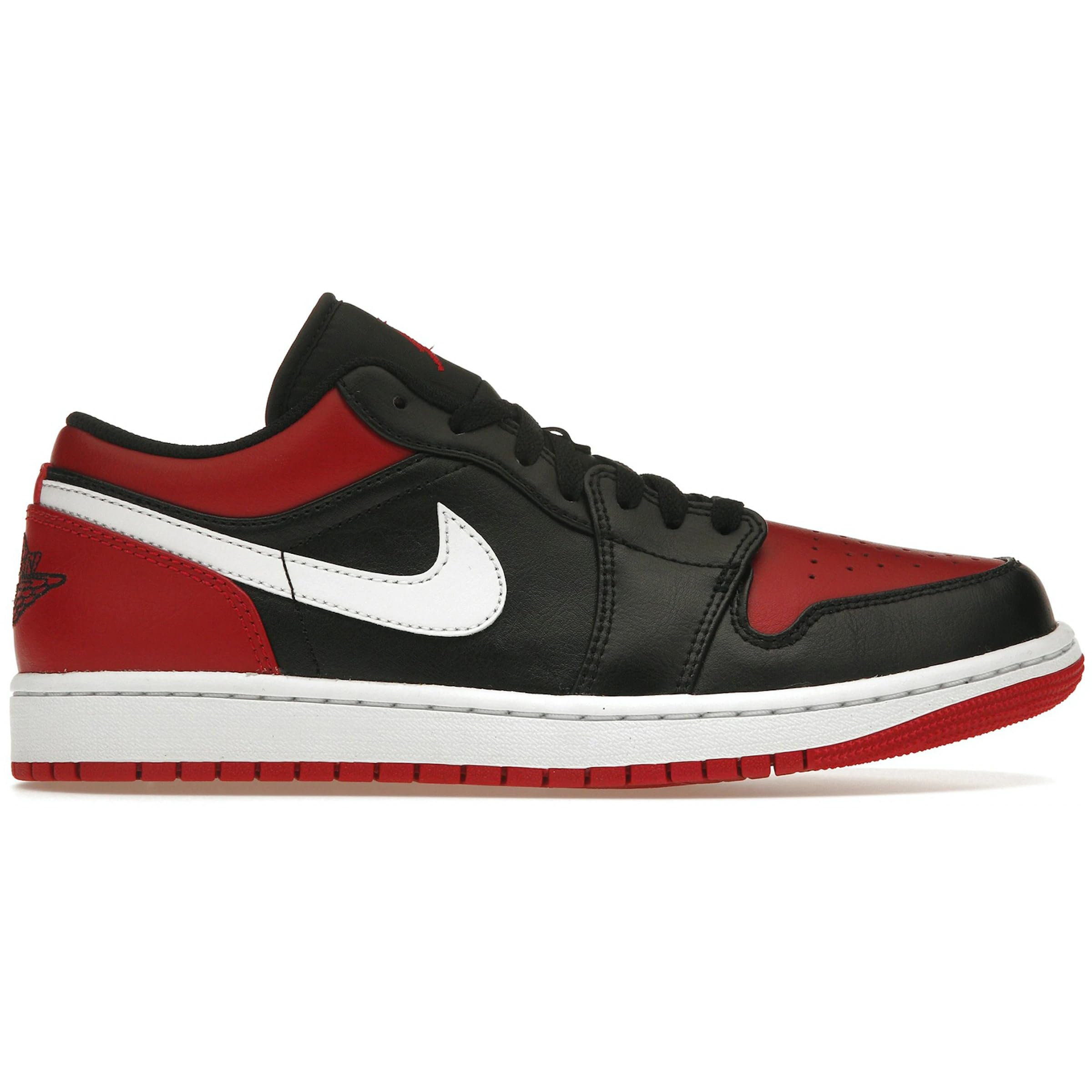 Nike Air Jordan 1 Low Men's Shoes Alternate Bred Toe 553558 066 - Size 9 White/Black