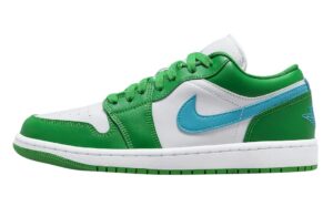 jordan air 1 low women lucky green/white/aquatone dc0774 304 - size 9.5w