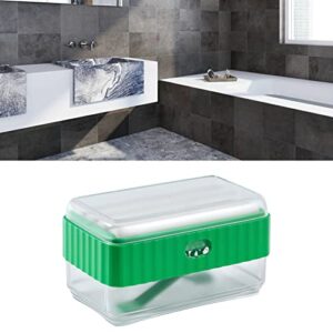 Soap Box, Decorative Soap Tray Lathering Storage for Hotel (Green)