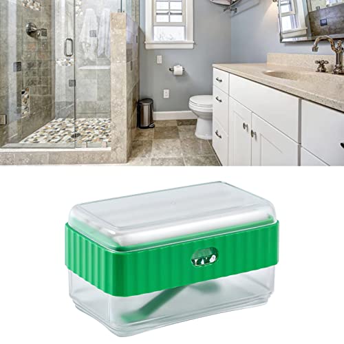 Soap Box, Decorative Soap Tray Lathering Storage for Hotel (Green)