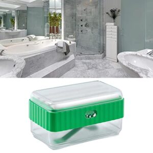 Soap Box, Decorative Soap Tray Lathering Storage for Hotel (Green)