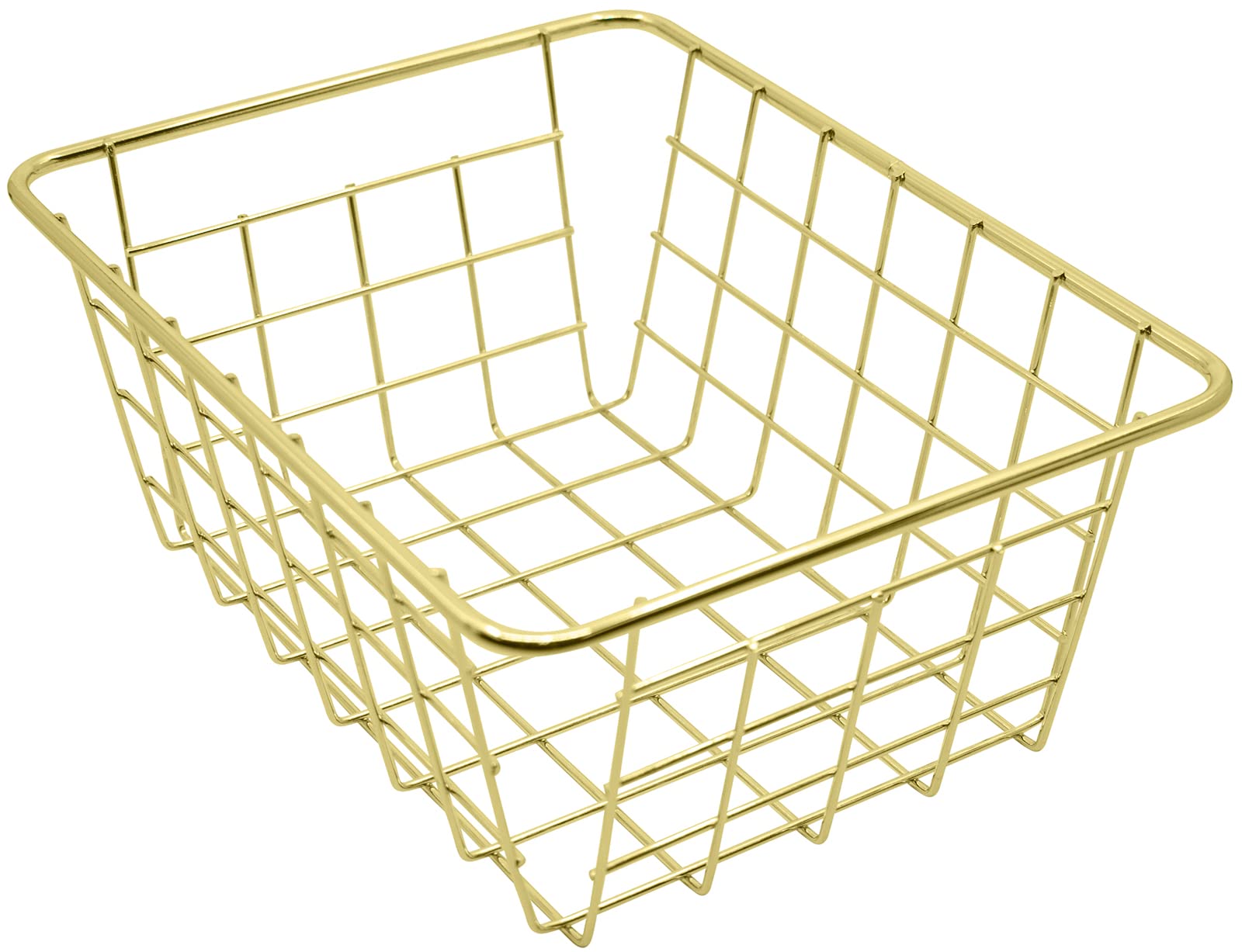 Stephanie Imports Set of 2 Nested Wire Basket Trays for Storage and Organizing (Gold)