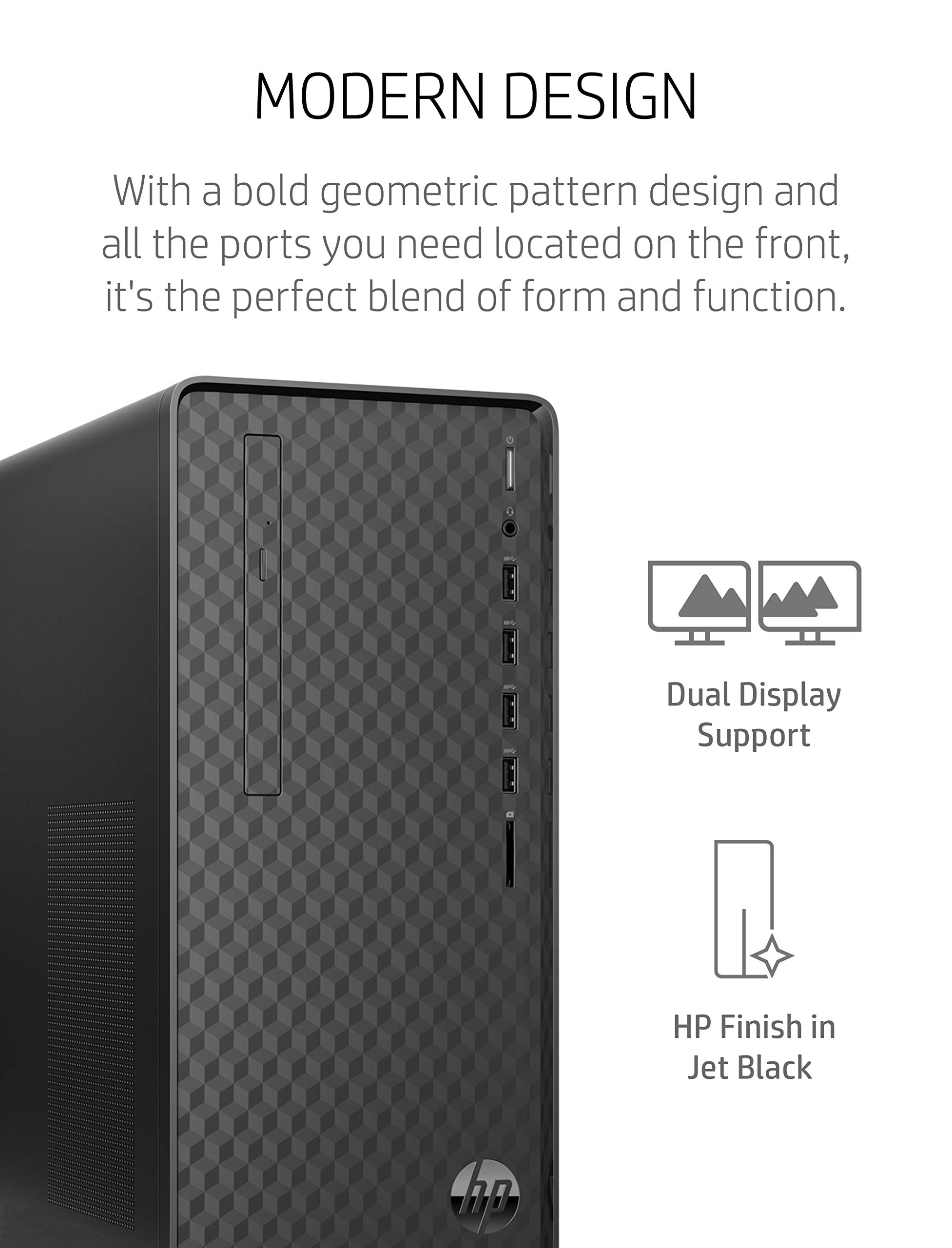 HP Newest Premium Desktop, AMD Ryzen 5 5600G Processor, 32 GB RAM, 1 TB SSD Storage, Windows 11 Pro, High Speed Performance, Computer, 8 USB Ports, for Business, Study, Videos, and Gaming