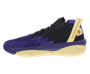 adidas dame 8 unisex shoes size 16, color: purple/yellow,17.5 women/16 men