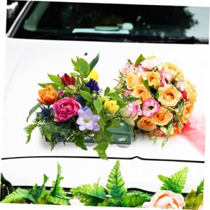 Abaodam Wedding Car Decoration Suction Cup Rectangular Tray Wedding Decor Garland for Table Floral Cage Large Flower Cage Holder Flower Mud Tray Floral Foams Disc Wedding Flower Tray 6pcs