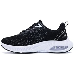 joyfon womens air athletic running shoes tennis gym sports comfortable breathable jogging sneakers blackgrey us 6