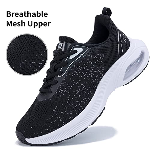 JOYFON Womens Air Athletic Running Shoes Tennis Gym Sports Comfortable Breathable Jogging Sneakers BlackGrey US 6