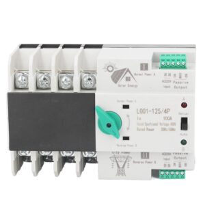dual power automatic transfer switch ac 400v 4p 100a ats pc automatic changeover toggle switch for municipal electricity, ups, inverter, solar