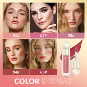 Velvet Liquid Blush, Natural Matte Finish Looking, Dewy Cheek Tint, Soft Cream Face Blush,Moisturizing Lightweight Blendable Feel,Long-Lasting 0.25 oz/7.5ml - 01#