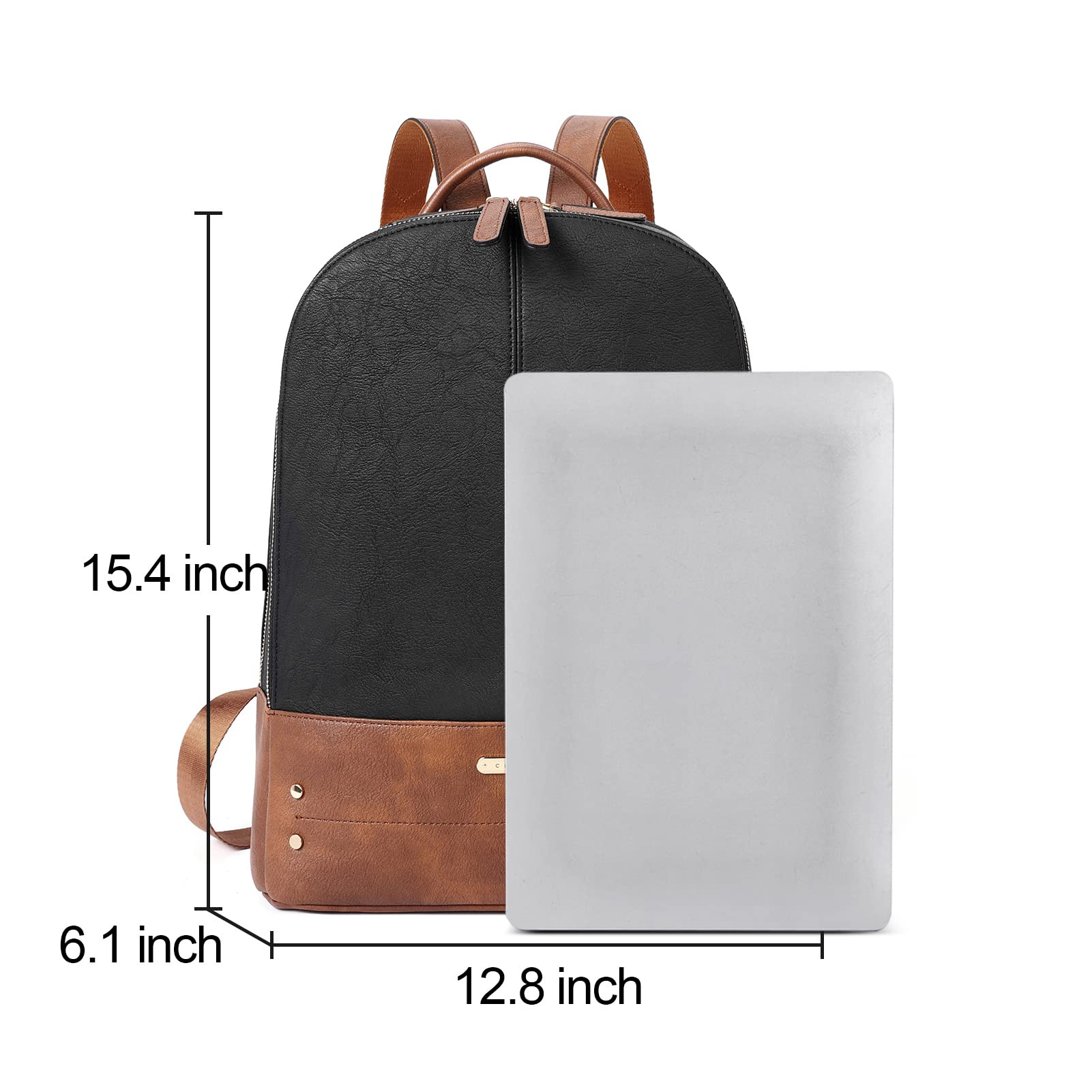 CLUCI Small Crossbody Purses bundles with Leather Laptop Backpack