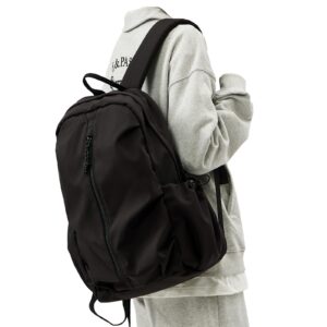 weradar black school backpack for women men,waterproof college backpack,high school bookbag,lightweight casual daypack travel backpack,carry on bag for office/teacher/work