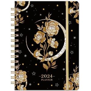 2024 planner - 2024 planner weekly and monthly, jan 2024 - dec 2024, 8.5" x 6.4", 2024 calednar planner, monthly tabs, holidays, back pocket, thick paper, strong binding, perfect daily organizer