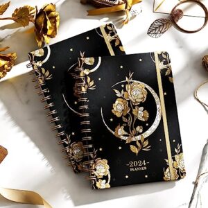 2024 Planner - 2024 Planner Weekly and Monthly, Jan 2024 - Dec 2024, 8.5" x 6.4", 2024 Calednar Planner, Monthly Tabs, Holidays, Back Pocket, Thick Paper, Strong Binding, Perfect Daily Organizer