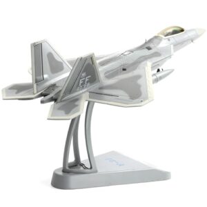 NUOTIE Classic USA F22 Raptor Fighter Attack Pre-Build Model 1:72 Aircraft Alloy Diecast Airplane Military Display Model Aircraft for Collection or Gift (FF 27th FS)