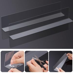 yeabwps 8 Pack Acrylic Under Couch Blocker, Adjustable Clear Blocker Bed Blocker with Strong Adhesive Prevent Things from Getting Under The Furniture (8, 2.4''High*14''Long)